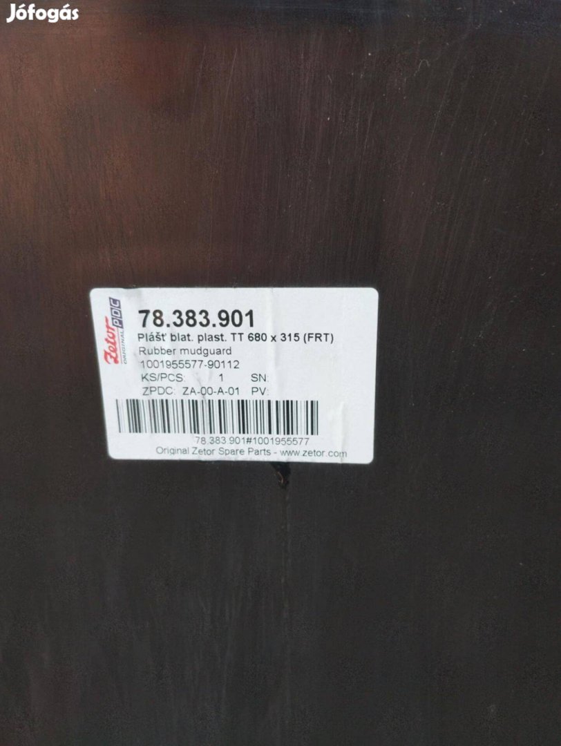 Új Zetor első sárvédő (2db) eladó!