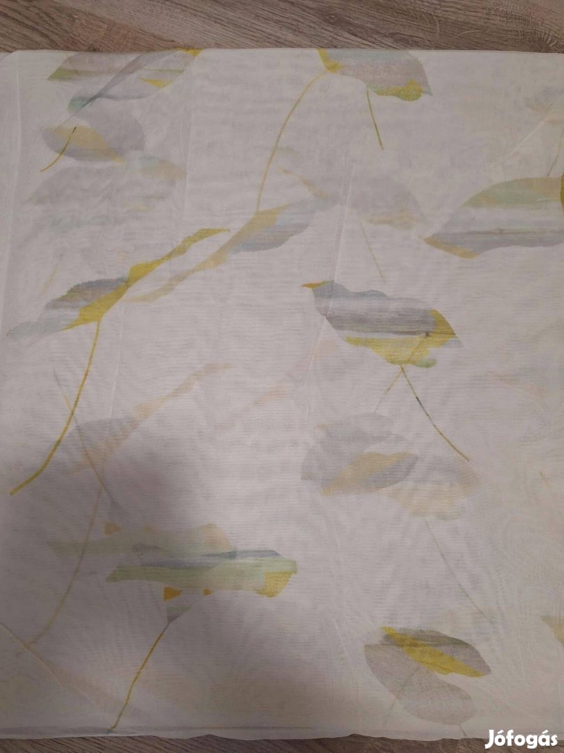 Új Zöld-szürke nagy mintás függöny 8m x 295 cm