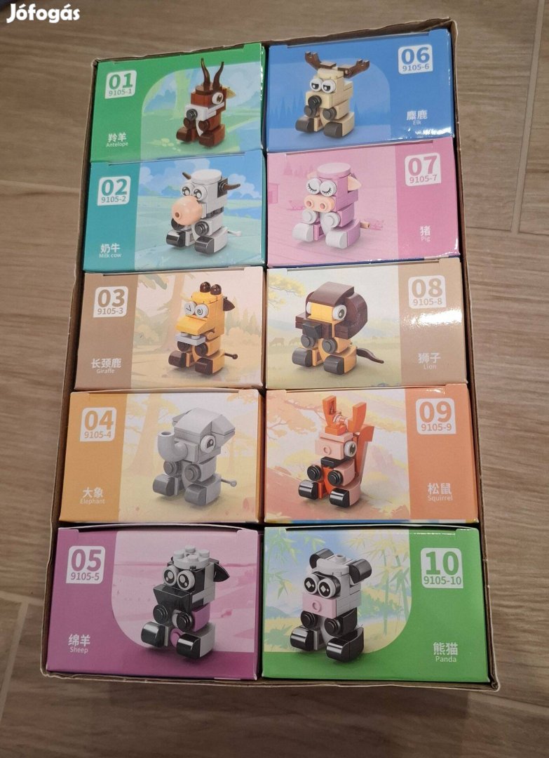 Új! 1x10 állatok/panda csomag LEGO city-vel kompatibilis építőkockák