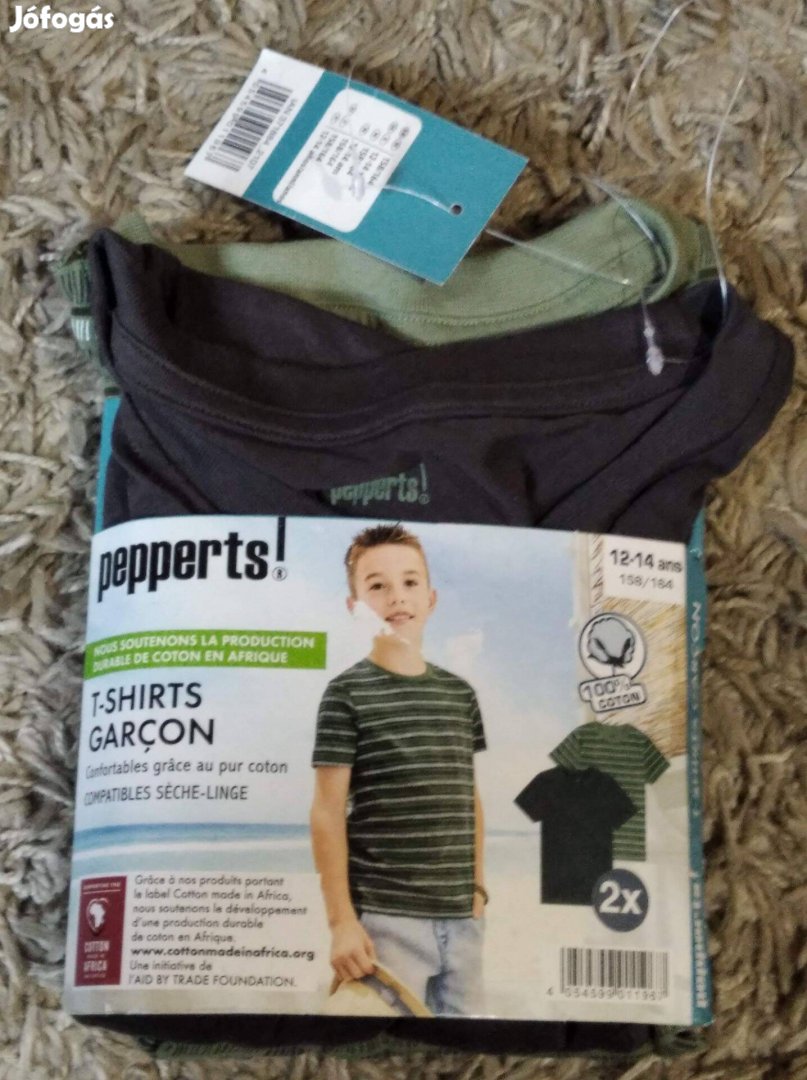 Új, 2 db fiú póló, pepperts 12-14 év 158-64