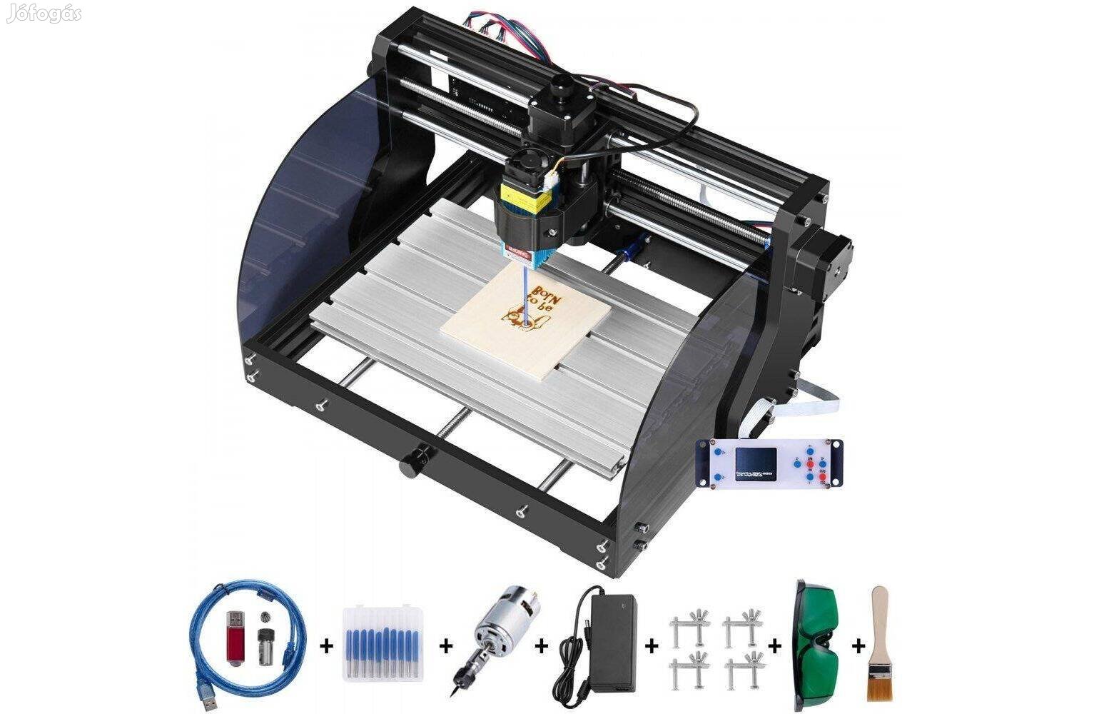 Új, 3018 Pro Max CNC Wifi 10W lézergravirozó lézervágó maró gravírozó