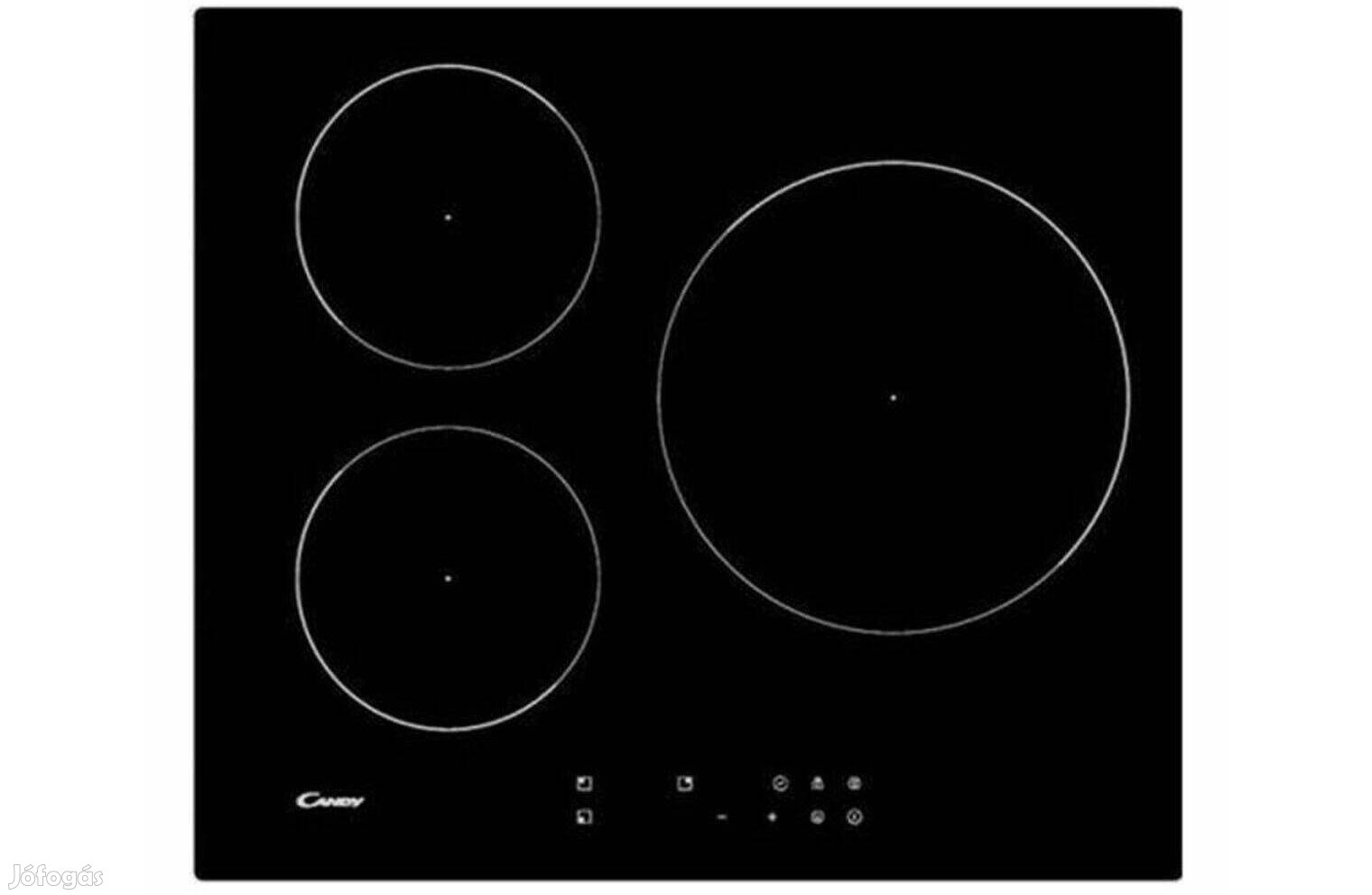 Új, 3 főzőzónás, indukciós főzőlap , Candy