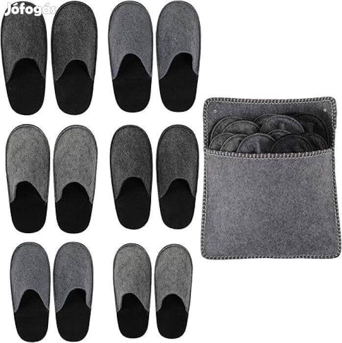 Új! 6db-os vendégpapucs szett tárolóval