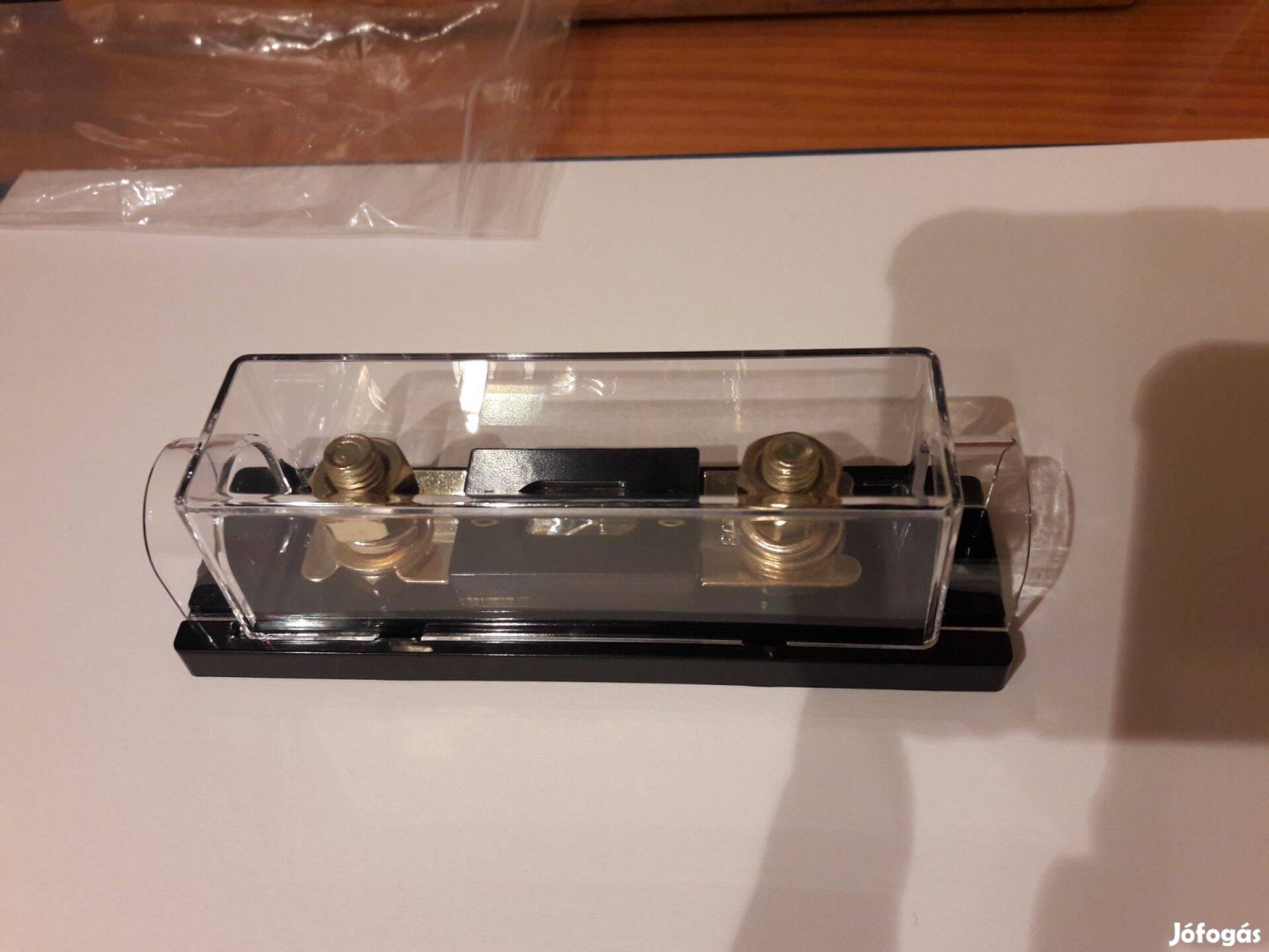 Új, ANL, aranyozott biztosítékház + ajándék biztosítékkal