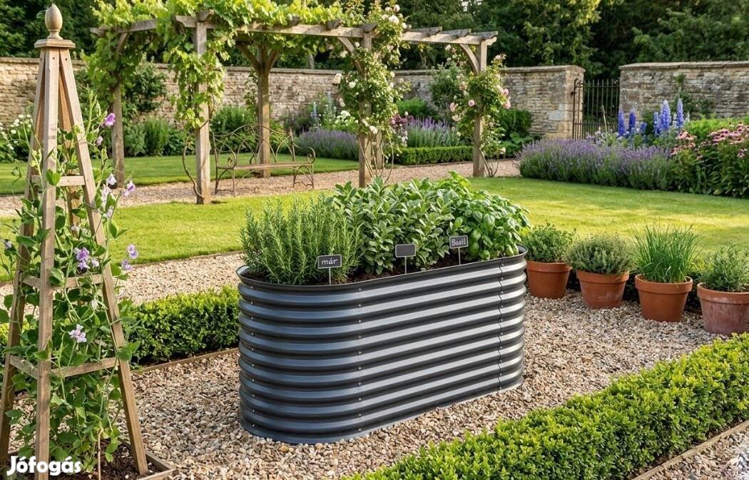 Új! Acél magas ágyás. 160x80 cm