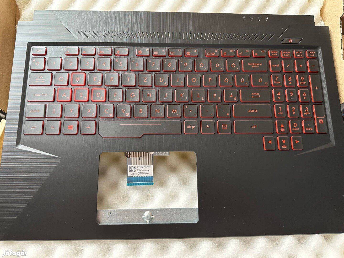 Új! Asus FX504 FX504GD világítós magyar billentyűzet 90NR00J1-R31HU1
