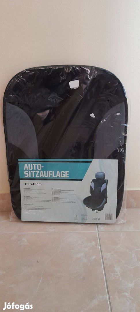 Új! Autó ülésvédő.,106x45 cm. Fekete-szürke. 1 db