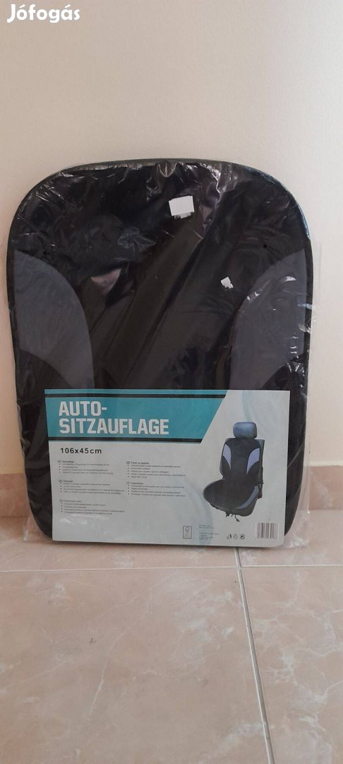Új! Autó ülésvédő.,106x45 cm. Fekete-szürke. 1 db