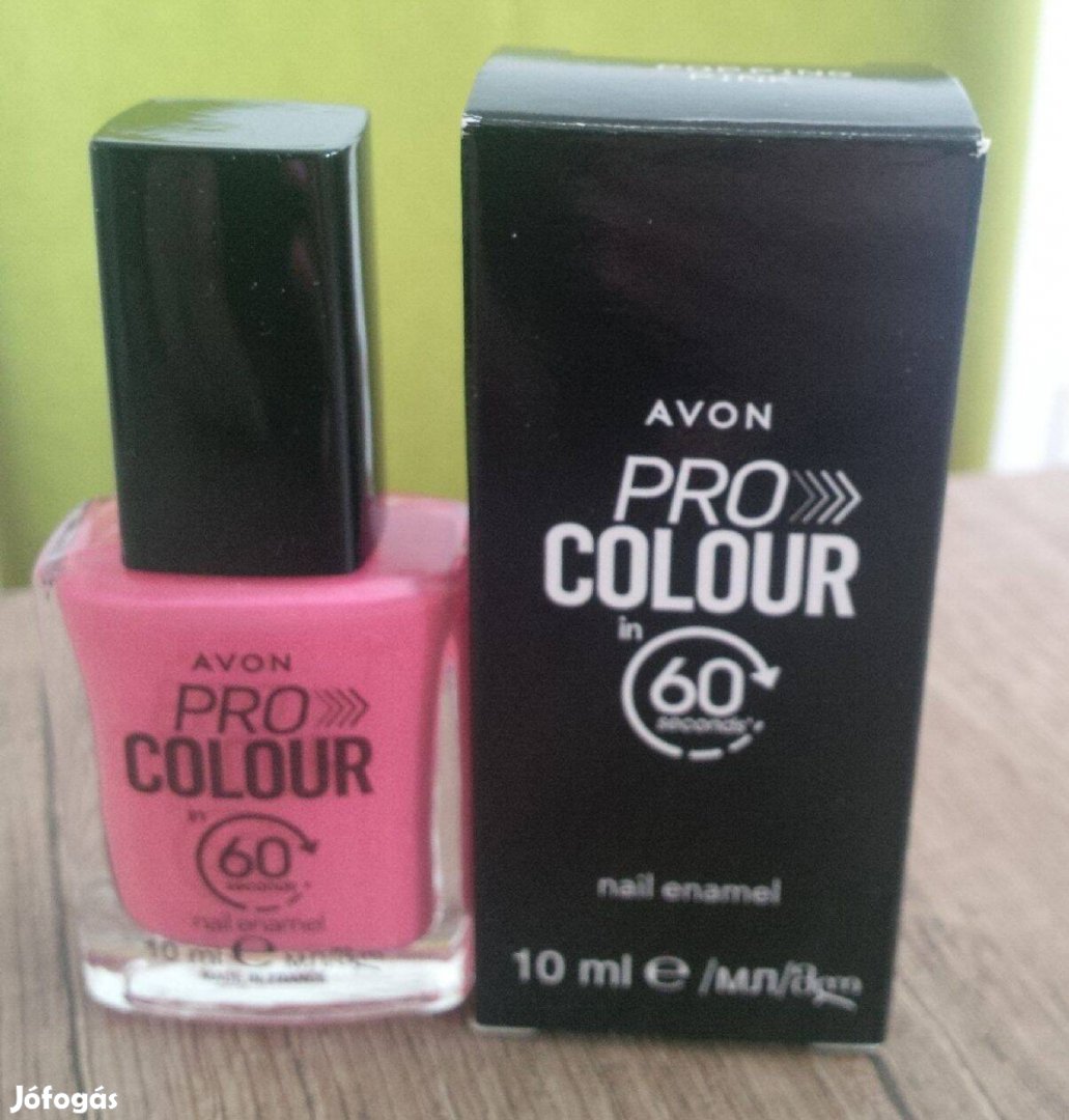 Új! Avon Pro Colour 60 sec. körömlakk Popping pink árnyalat Bontatlan