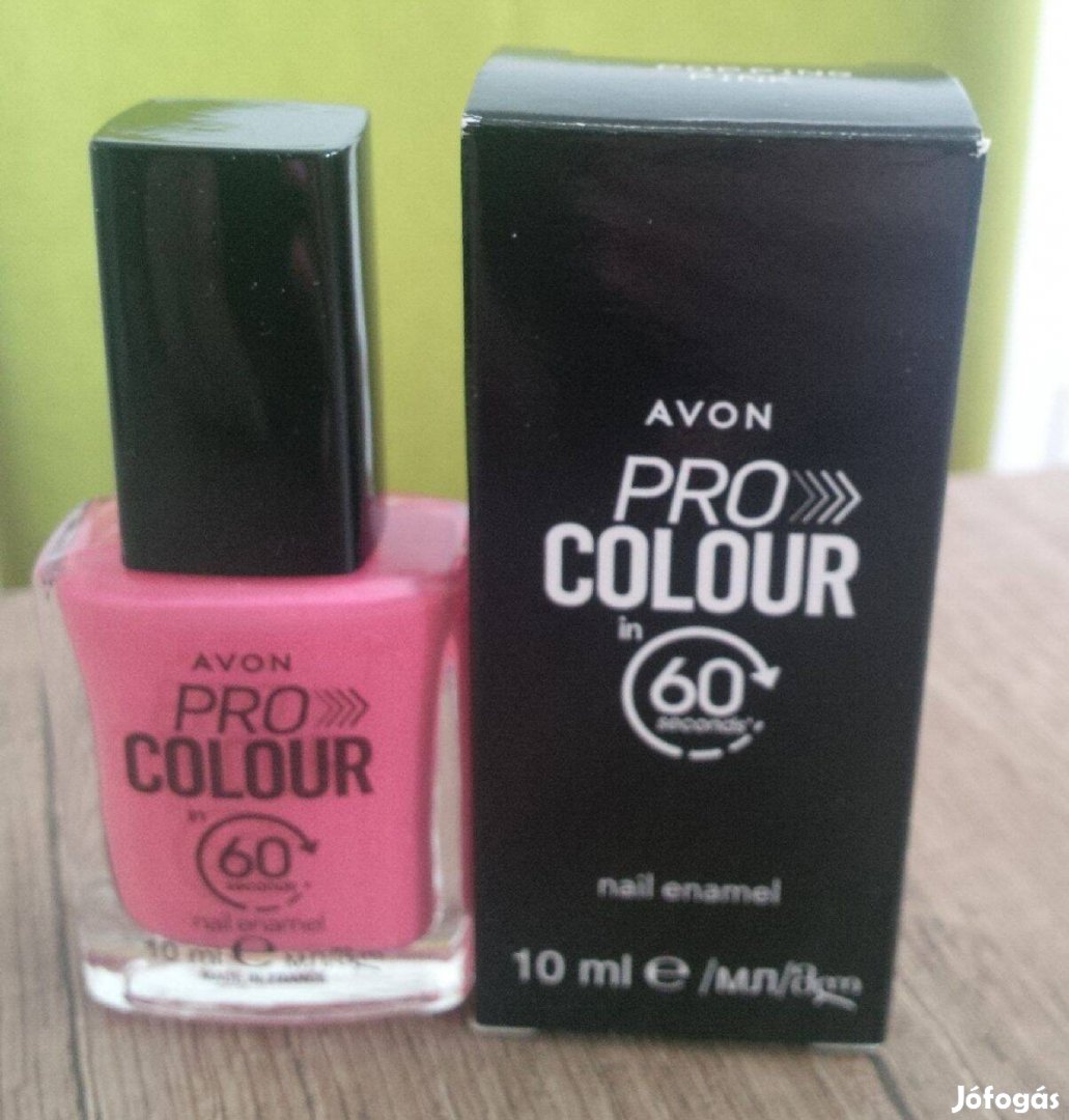 Új! Avon Pro Colour 60 sec. körömlakk Popping pink árnyalat Bontatlan