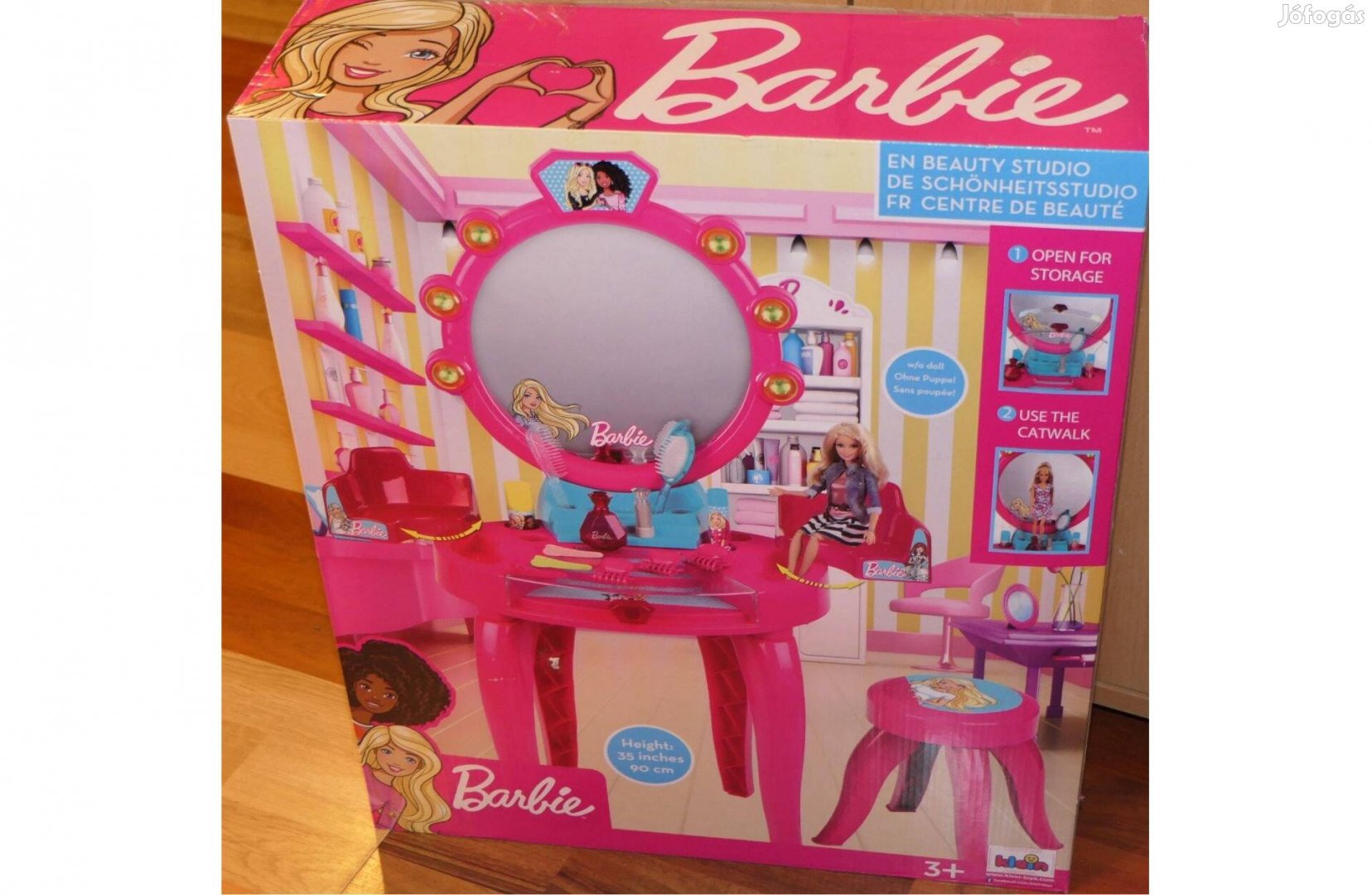 Új! Barbie szépségstúdió fésülködő asztal szépség szalon játék