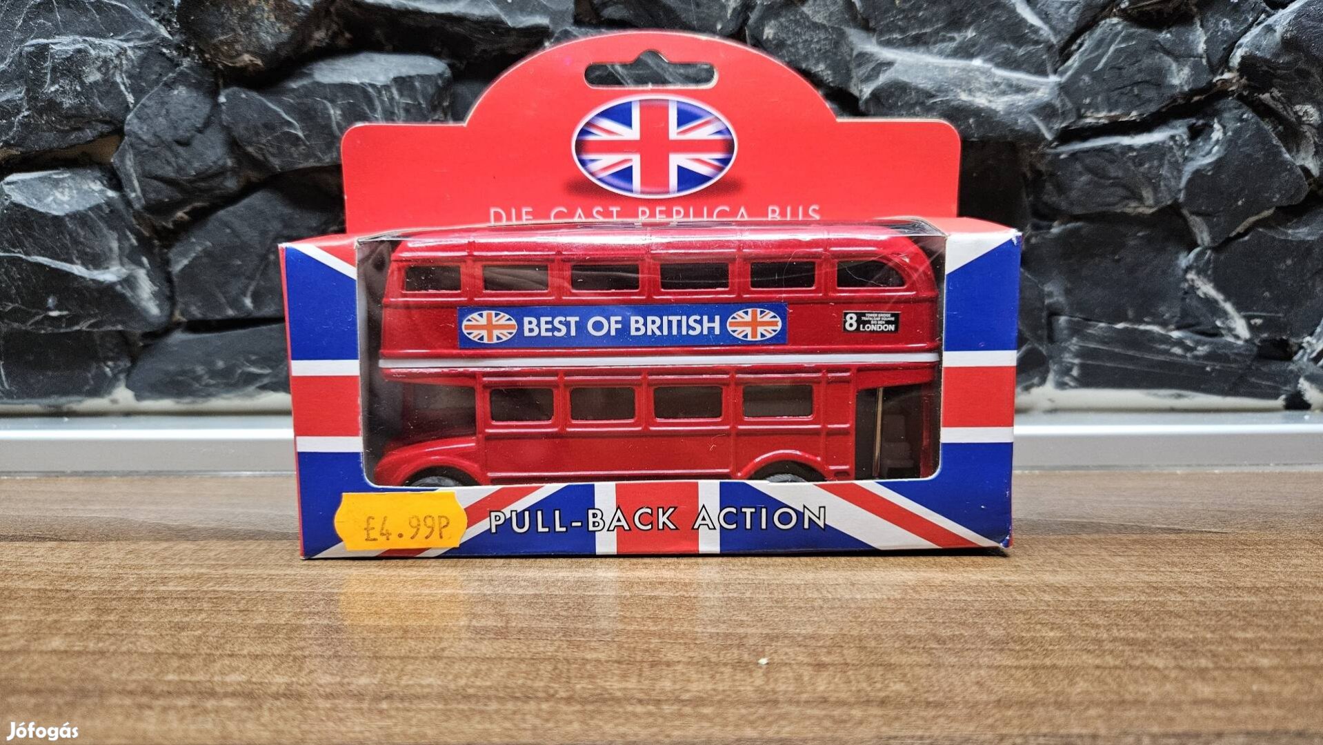 Új- Best Of Diecast Cars - Fém London Bus Pull Back Action