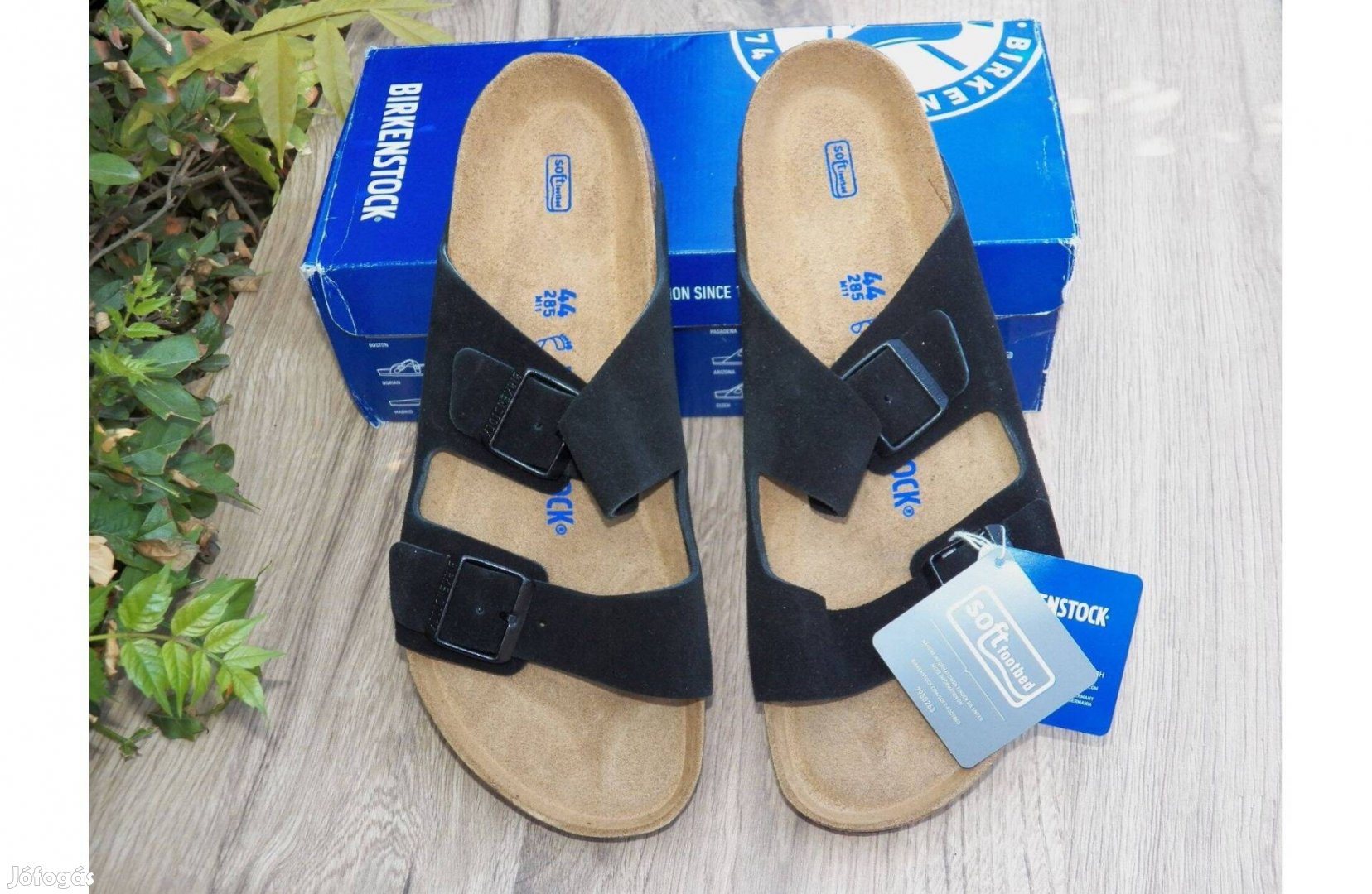 Új! Birkenstock Arizona SFB teljes bőr papucs, 44 -es Szélesebb