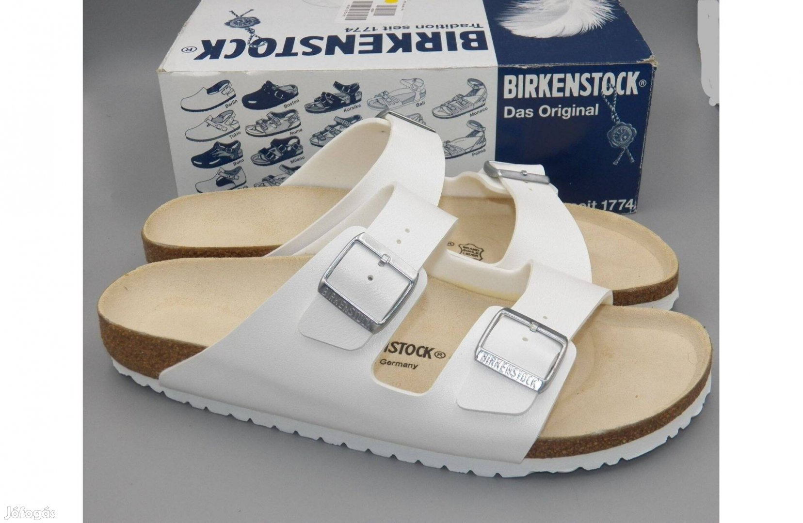 Új! Birkenstock Arizona bőr papucs, 46 -os Keskenyebb
