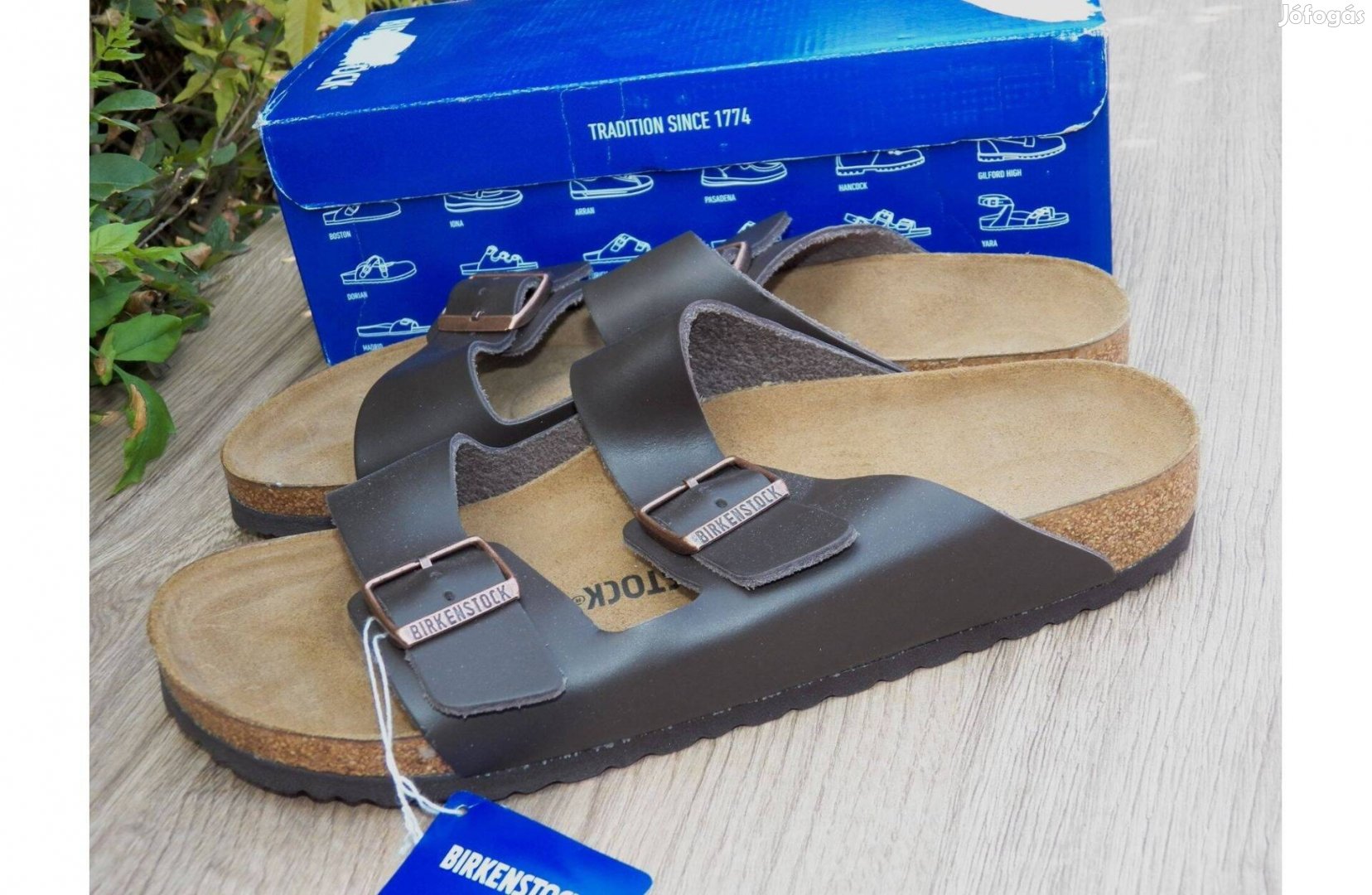 Új! Birkenstock Arizona teljes bőr papucs, 45 -ös Keskenyebb