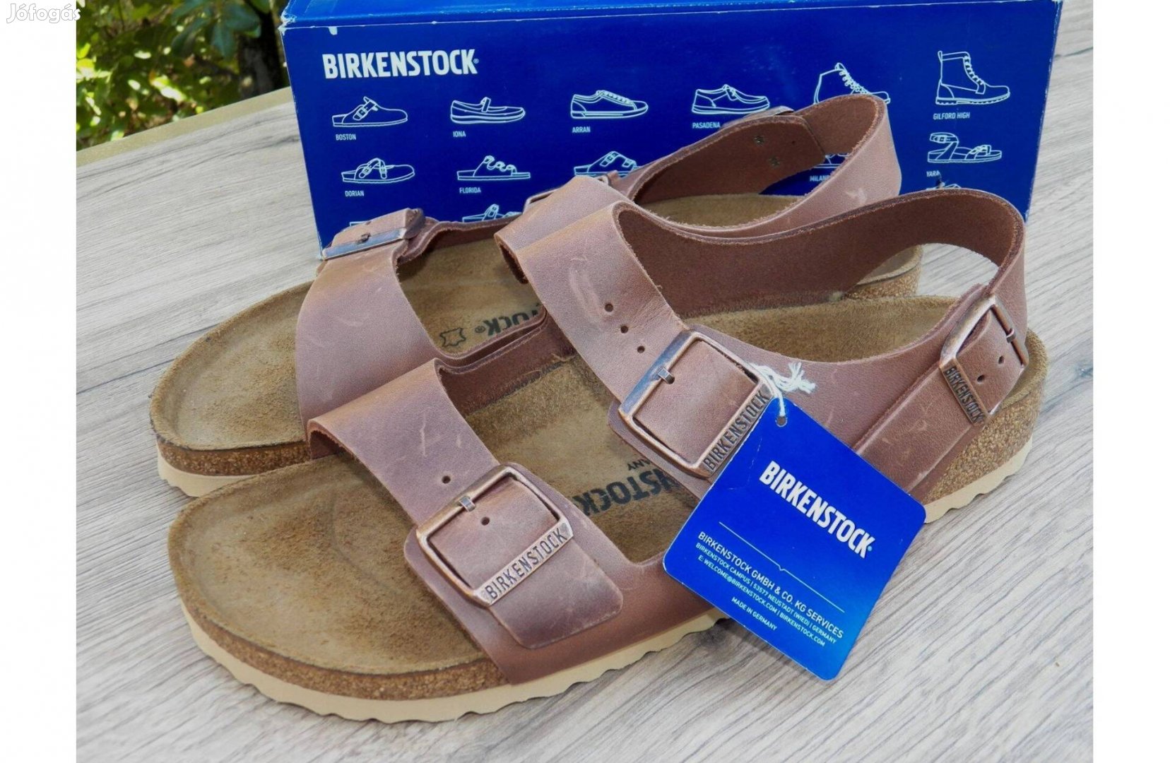 Új! Birkenstock Milano teljes bőr szandál, 43 -as Keskenyebb