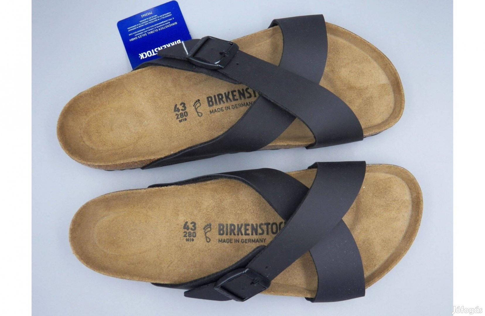 Új! Birkenstock Tunis bőr papucs, 43 -as Szélesebb típus