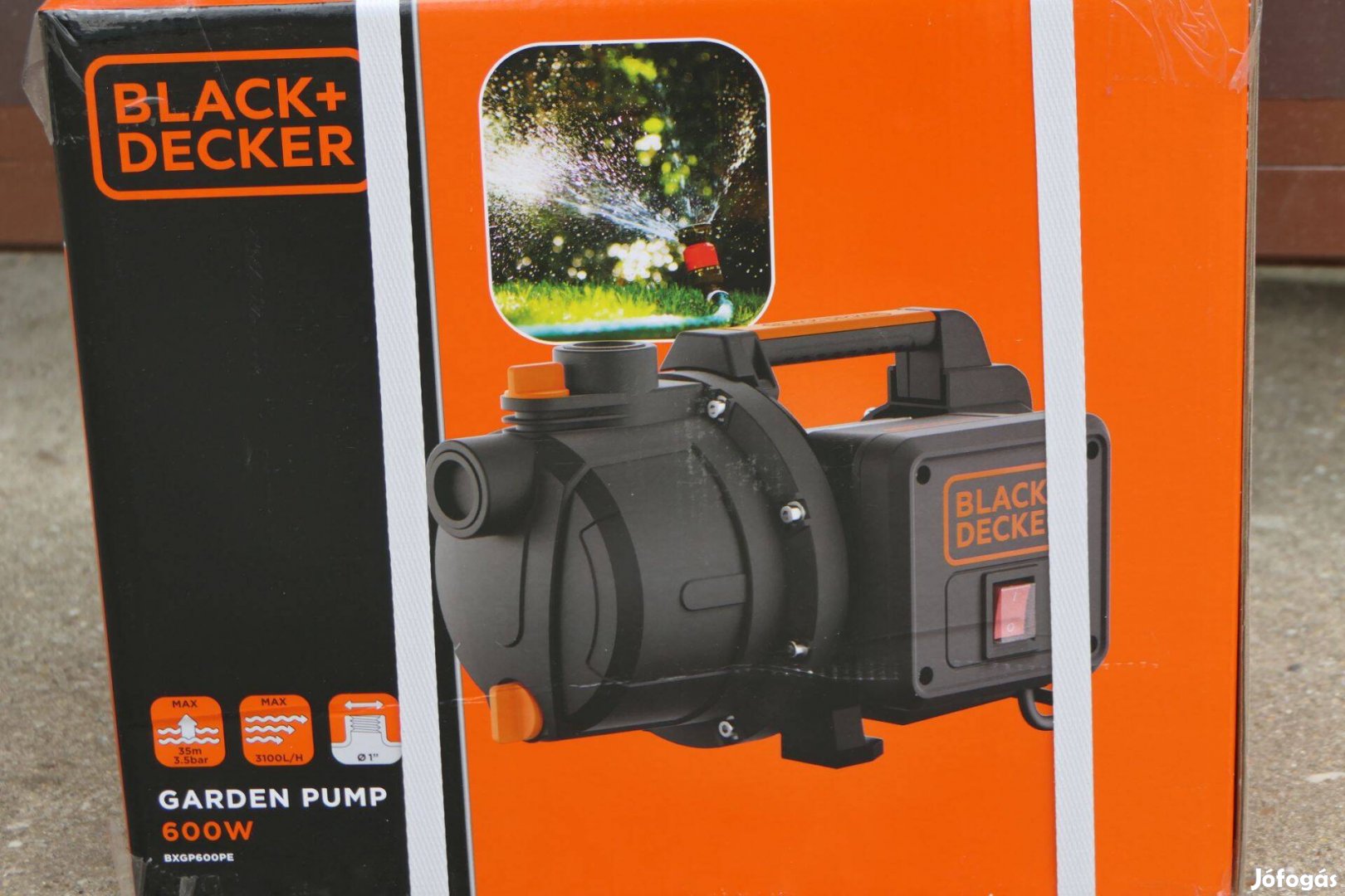 Új! Black & Decker Bxgp600PE kerti felszíni szivattyú 3100l/h
