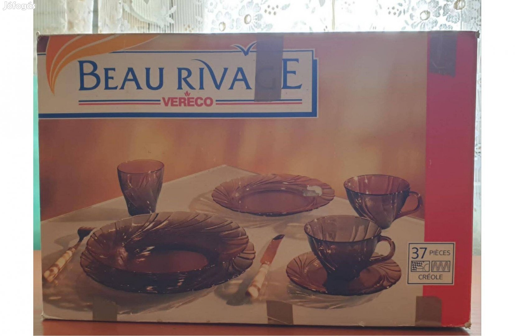 Új, Bontatlan Vereco Beau Rivage Francia Étkészlet 37 részes