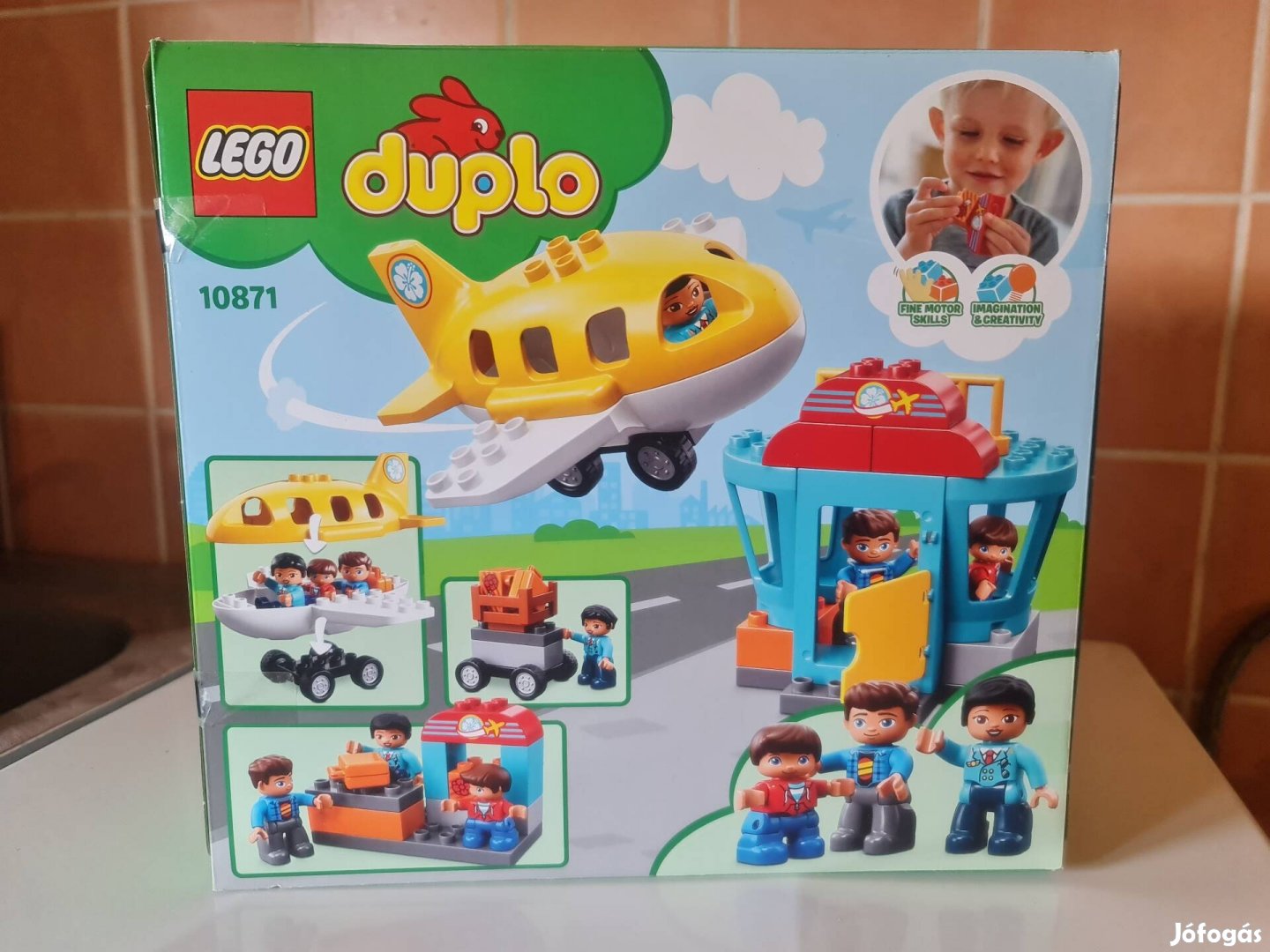 Új! Bontatlan lego duplo 10871  Repülőgép ,Repülőtér