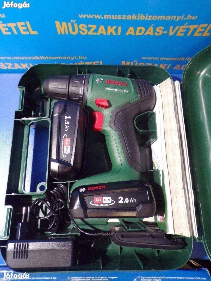 Új! Bosch Universal Drill18V behajtó jótállással Tartozékok: 1db