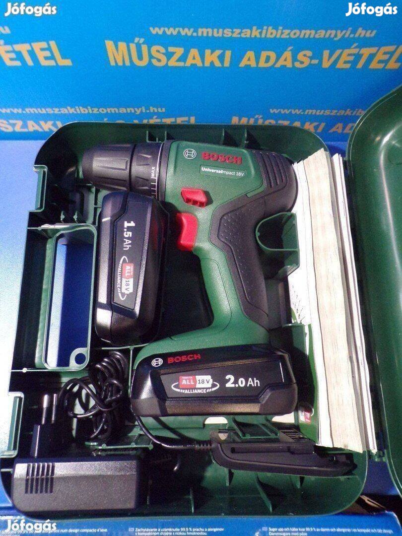 Új! Bosch Universal Drill18V behajtó jótállással Tartozékok: 1db