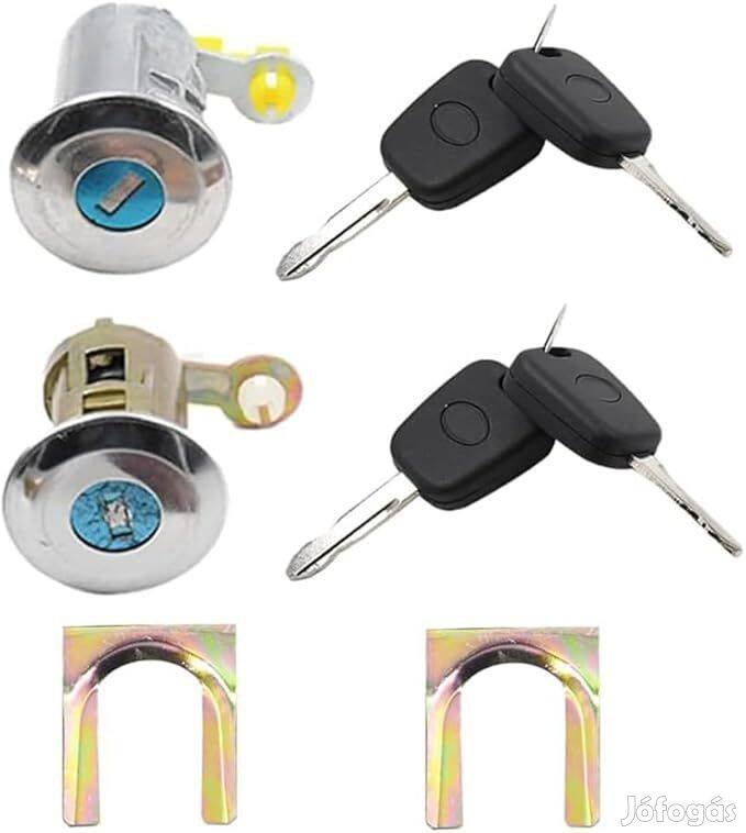 Új! Canjpton 2db ajtózár kulcs készlet+gyújtásakapcsoló hengeres indít