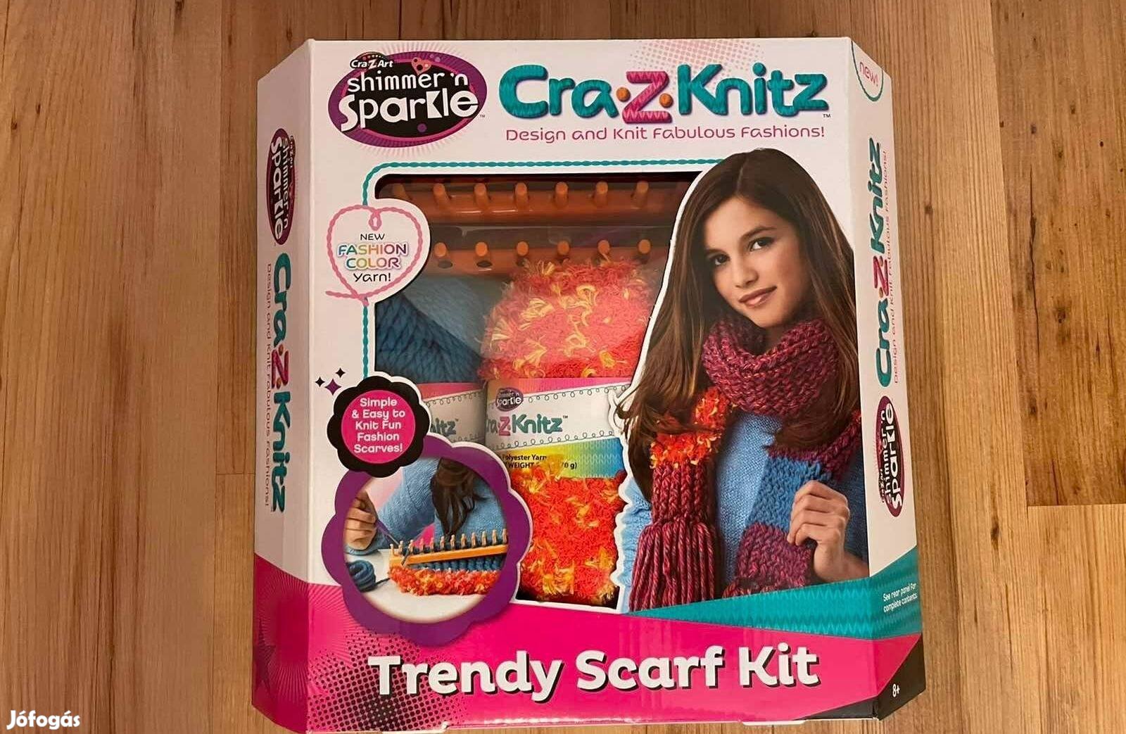 Új! Cra-Z-Knitz, csajszi design stúdió szett, sál készítő szett