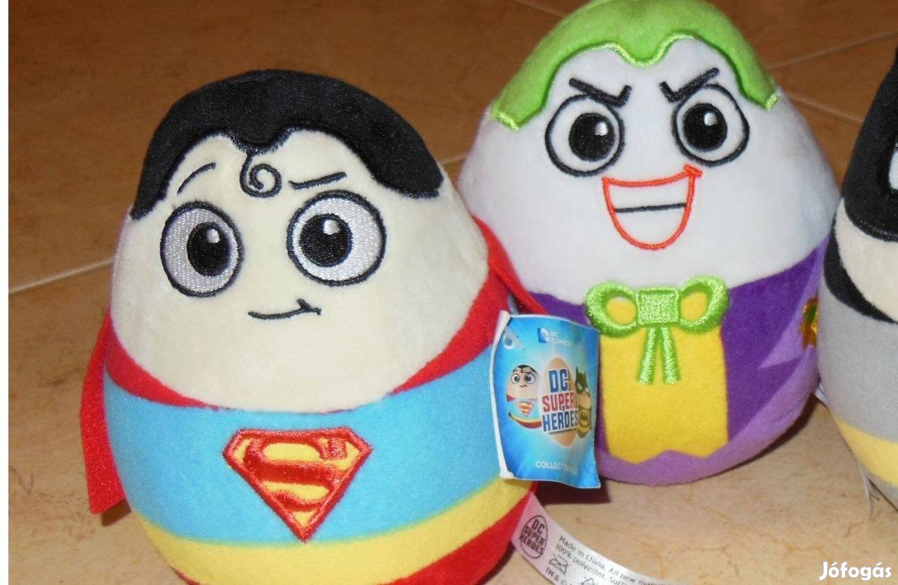 Új, DC Super Heroes plüss tojás figura. Joker, Superman
