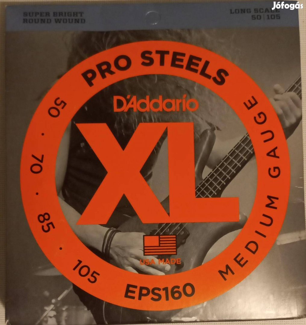 Új, D'Addario EPS160 basszusgitár húr.