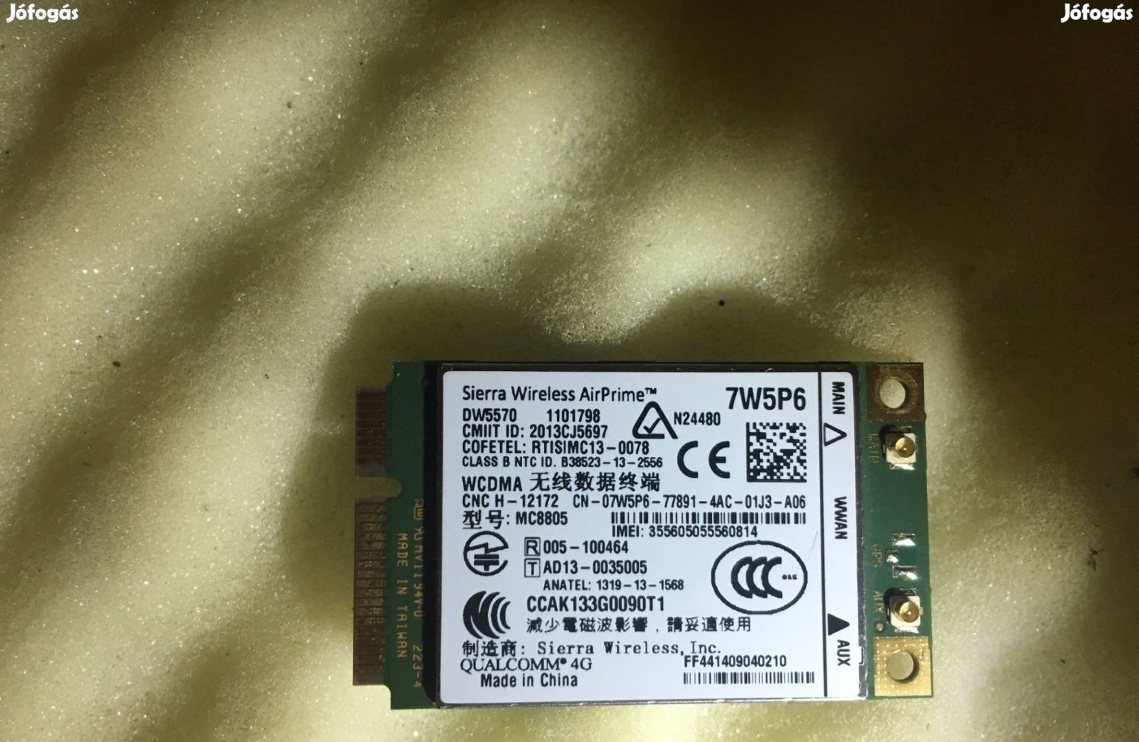 Új! Dell 5570 Dell DW5570 Ericcson 7W5P6 3G WWAN 07W5P6 MC8805