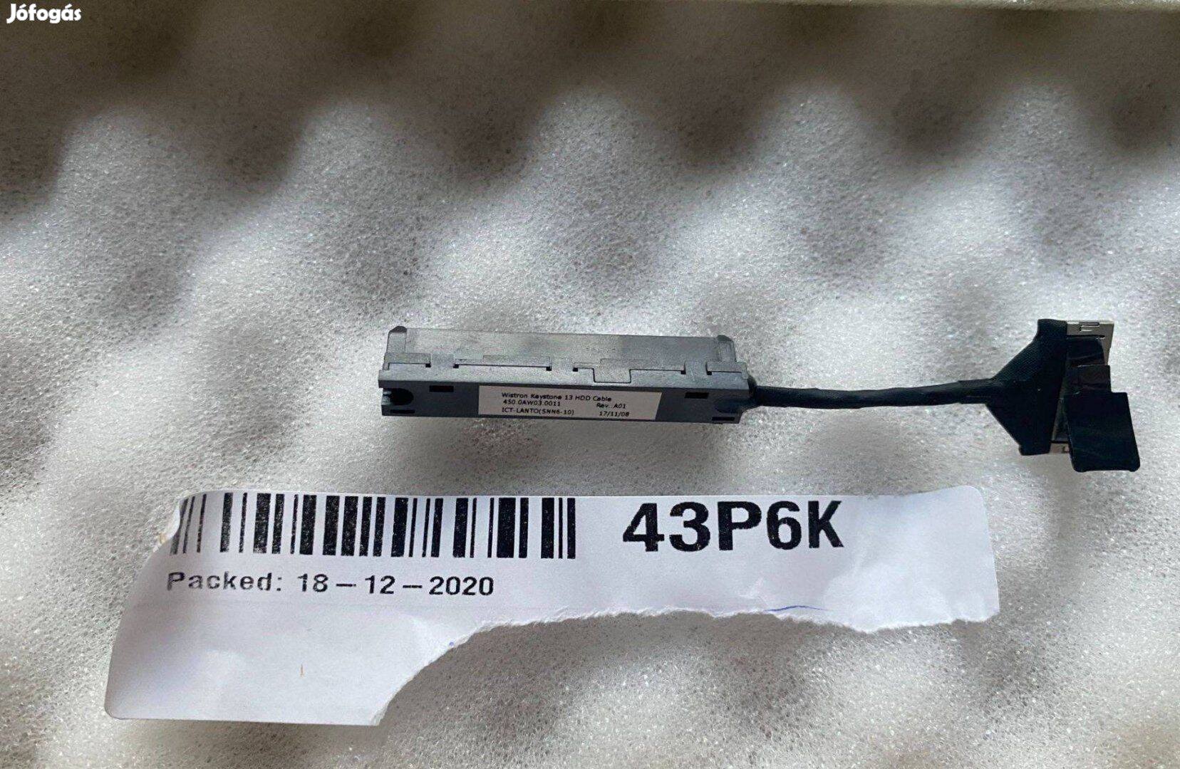 Új! Dell Latitude 3380 hdd csatlakozó kábel 43P6K 043P6K 450.0AW03.001