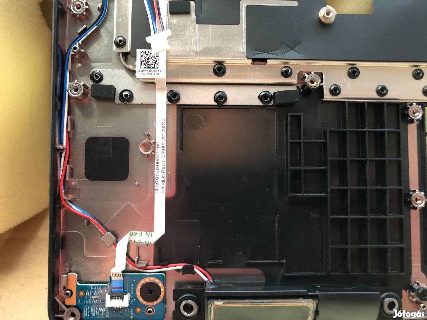 Új! Dell Latitude 5480 palmrest touchpad burkolat dc in kábellel D6Mdj