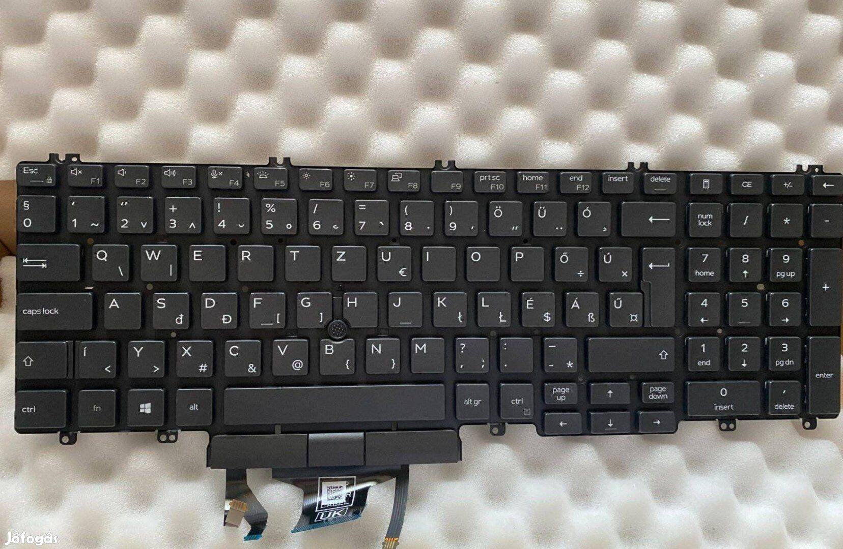 Új! Dell Latitude 5500 5501 5510 55110 világítós magyar billentyűzet X
