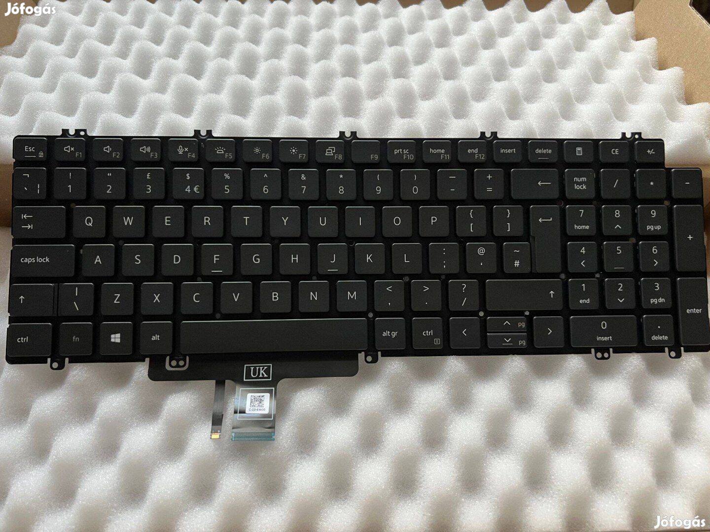 Új! Dell Latitude 5520 világítós angol billentyű 5530 angol T6Fvy 0T6F