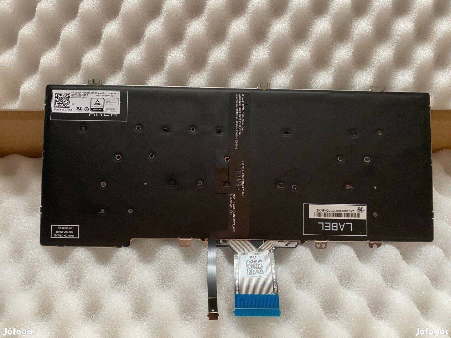 Új! Dell Latitude 7300 világítós magyar billentyűzet Latitude 5300 9D0
