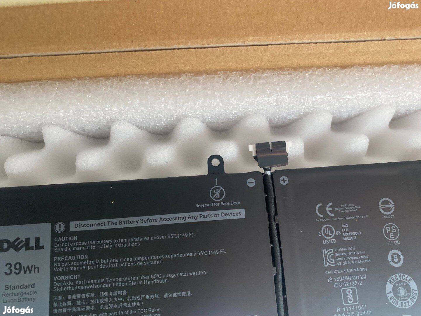 Új! Dell Latitude 7310 7410 akkumulátor 39whr 35J09 Yj9RP 0Yj9RP