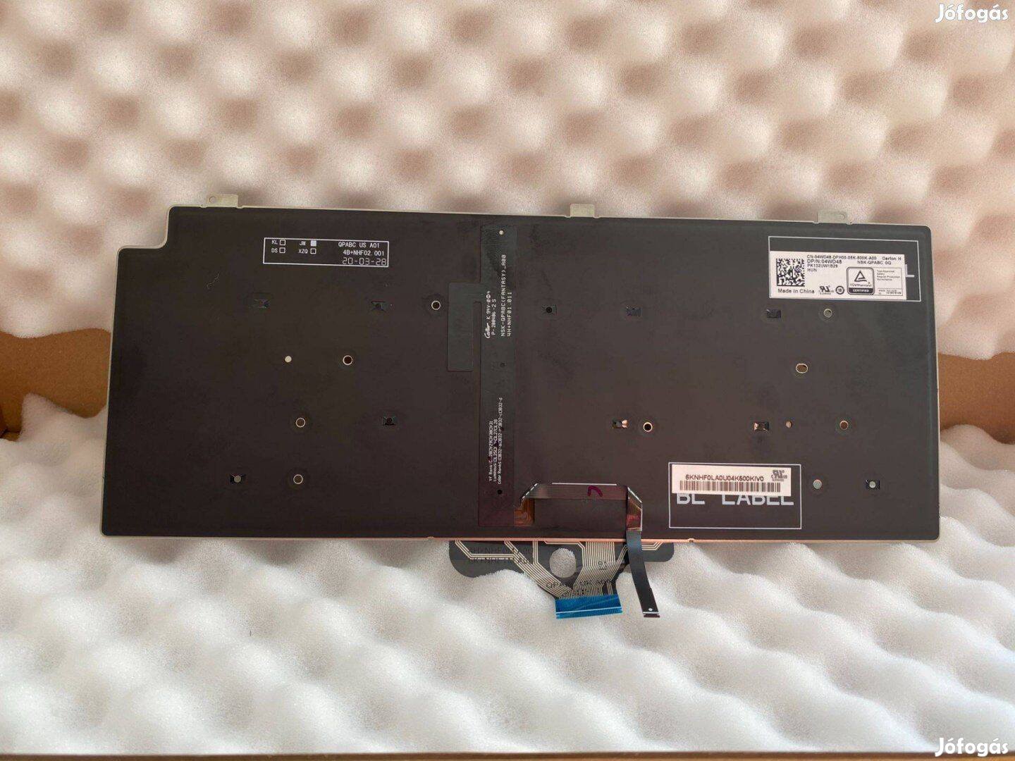 Új! Dell Latitude 7310 világítós magyar billentyűzet 4WD48 PK132UW1B29