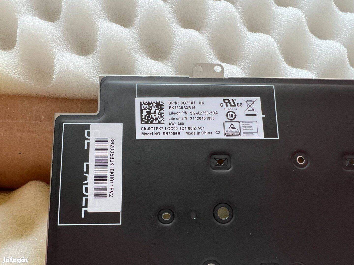 Új! Dell Latitude 7420 világítós angol billentyűz 5420 angol G7FK7 0G7