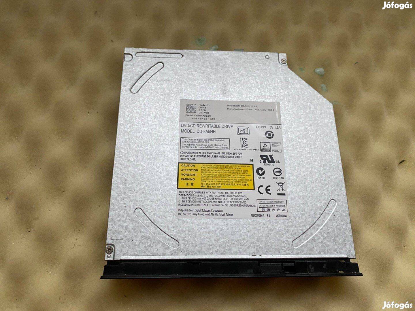 Új! Dell Latitude E5540 DVD meghajtó komplett Ttyk0 E5540 bontás E5440