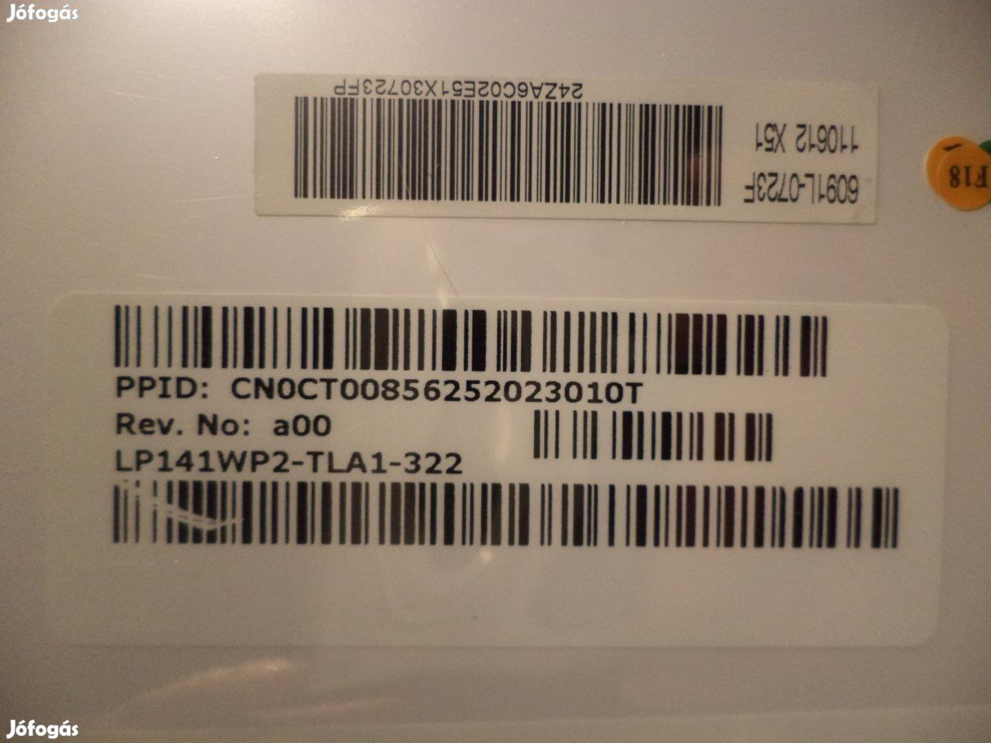 Új! Dell Latitude E6400 Precision M23400 Wxga+ kijelző CT008 LP141WP2