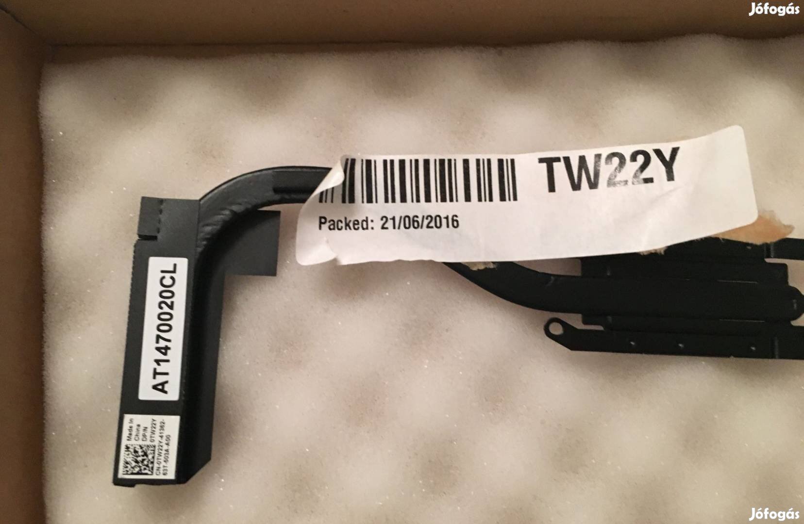 Új! Dell Latitude E7450 Heatsink Hűtőborda TW22Y Új 0TW22Y AT1470020CL