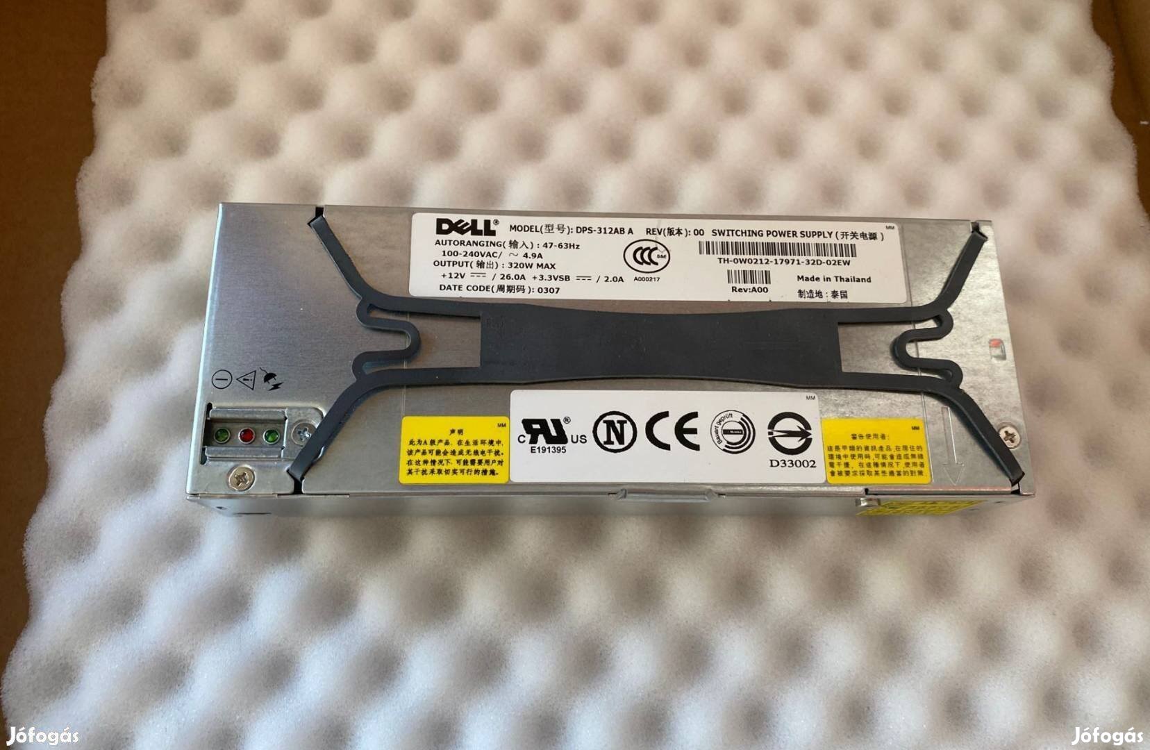 Új! Dell Poweredge 1750 táp 1750 power supply DPS-312AB W0212 0W0212