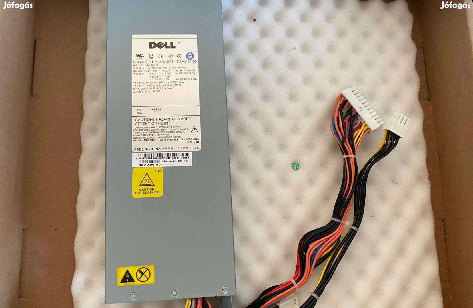 Új! Dell Poweredge SC1425 táp power supply 450W HP-U451EF3 Y5894 0Y589