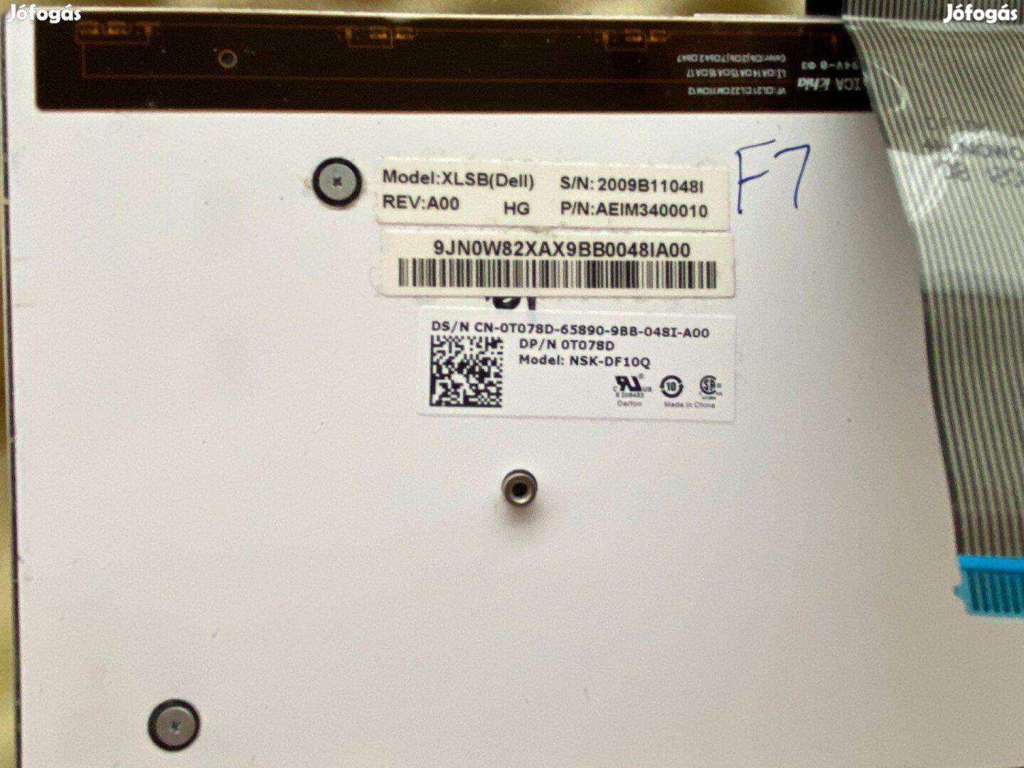 Új! Dell Studio XPS 1340 1640 1645 1647 magyar billentyűzet Hibás T078
