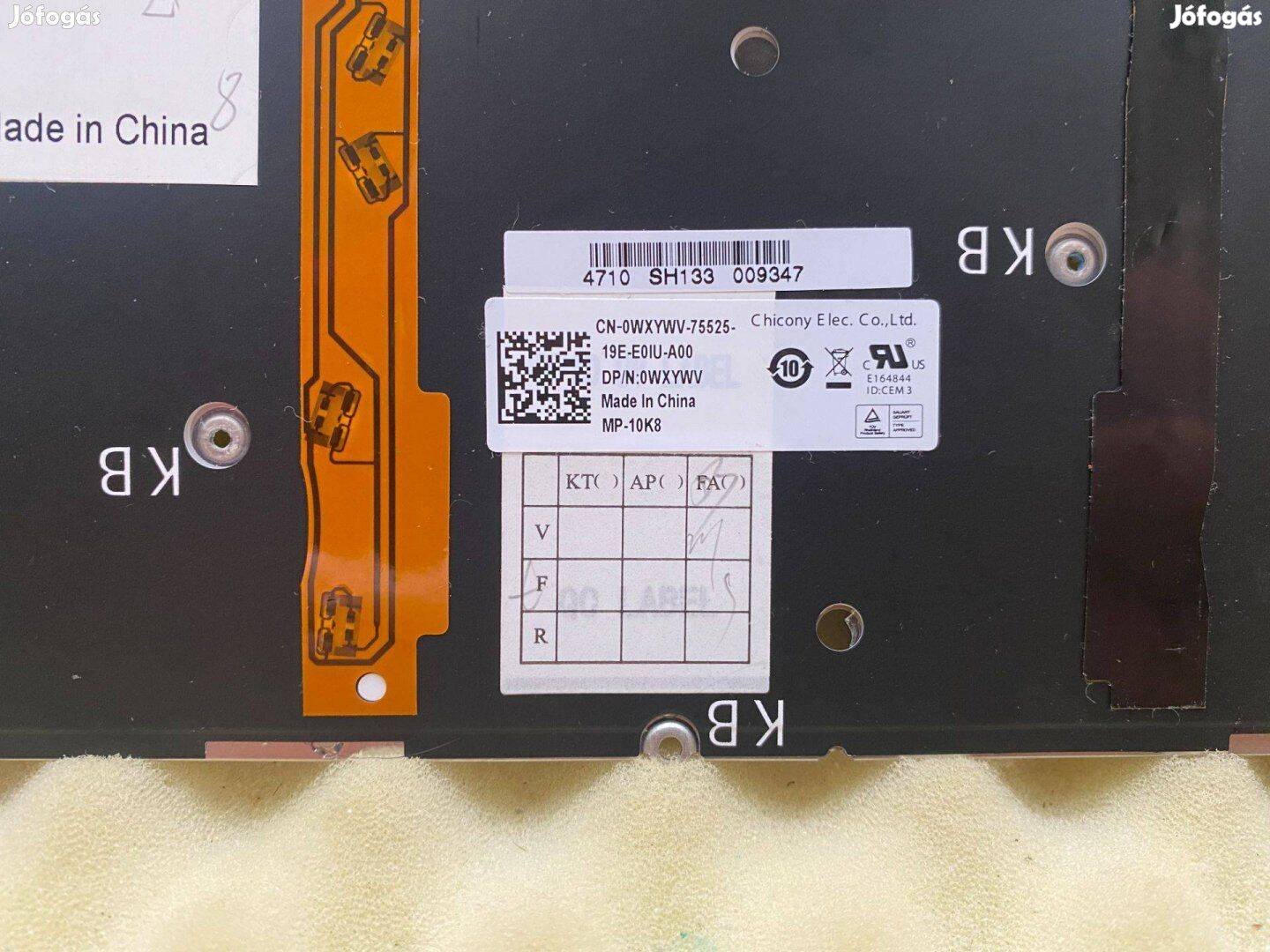 Új! Dell XPS 14Z L412Z 15Z L511Z angol billentyűzet hibás alkatrész Wx
