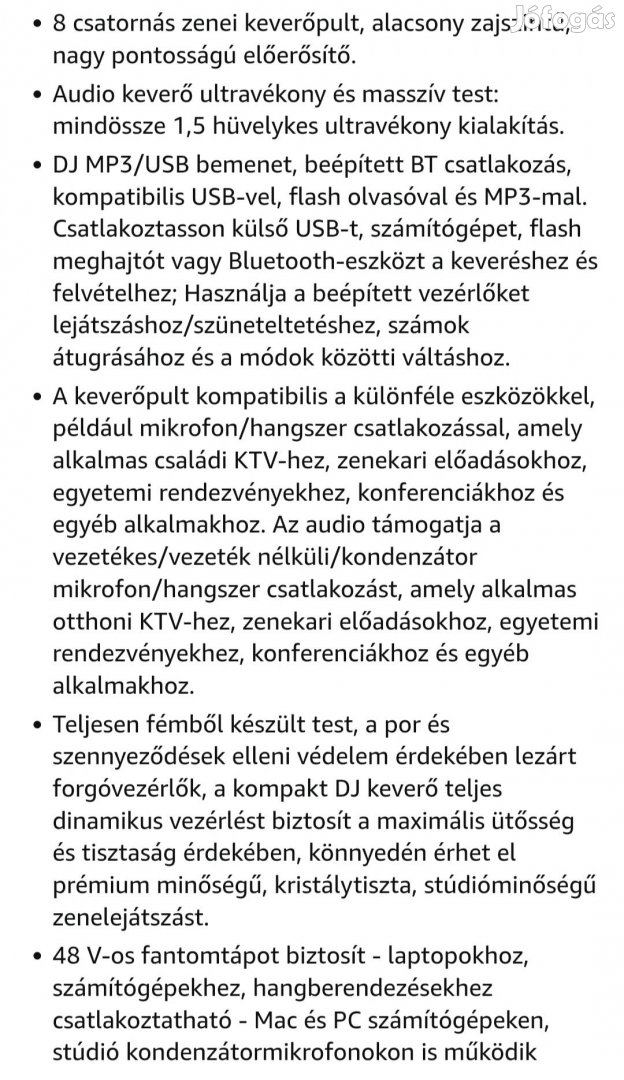 Új, Depusheng DA8 keverő pult!?