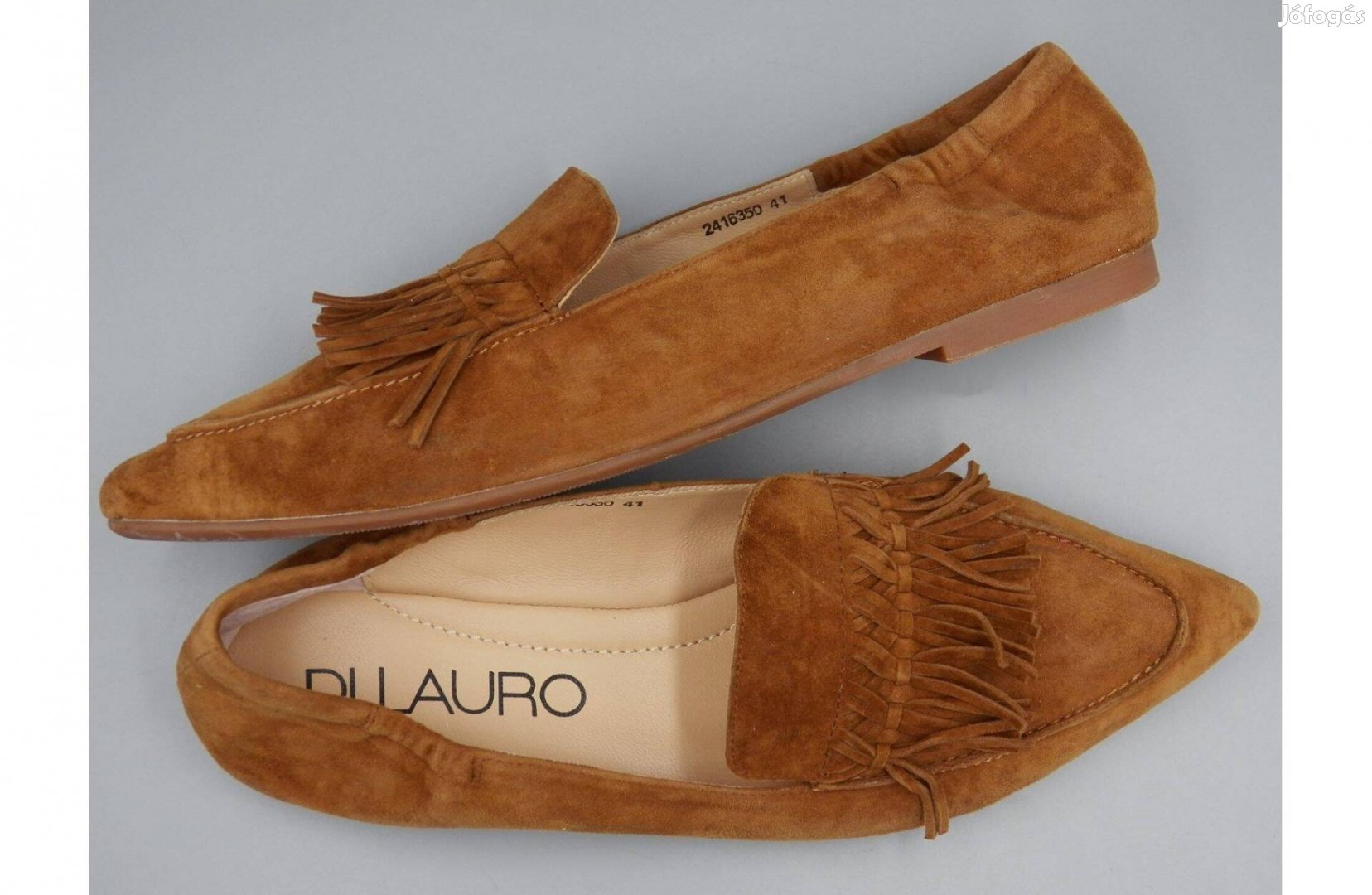 Új! Di Lauro kívül-belül bőr loafer, 41 -es