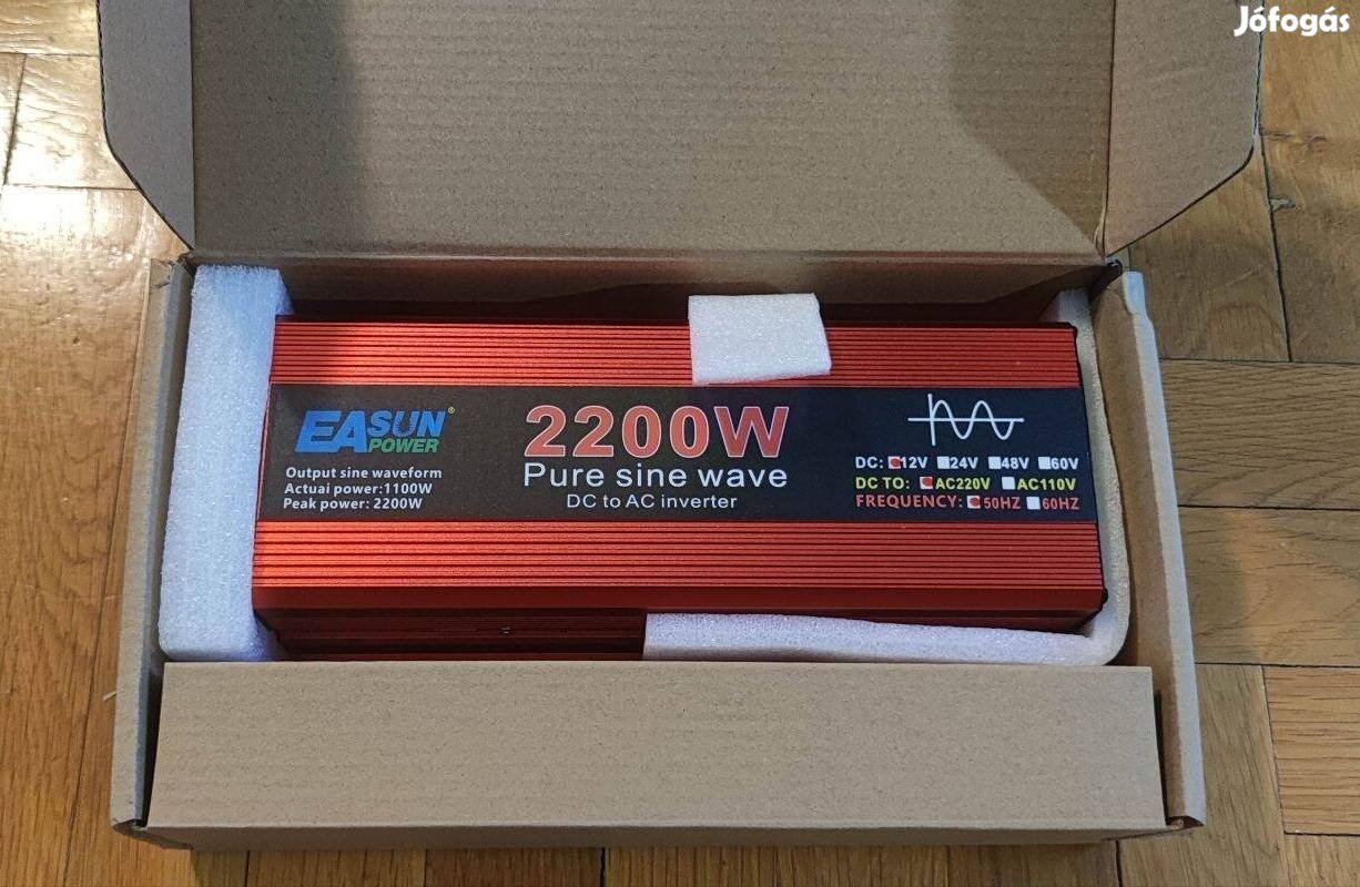 Új! Easun 2200W 12V 230V tiszta színuszos áramátalakító Inverter