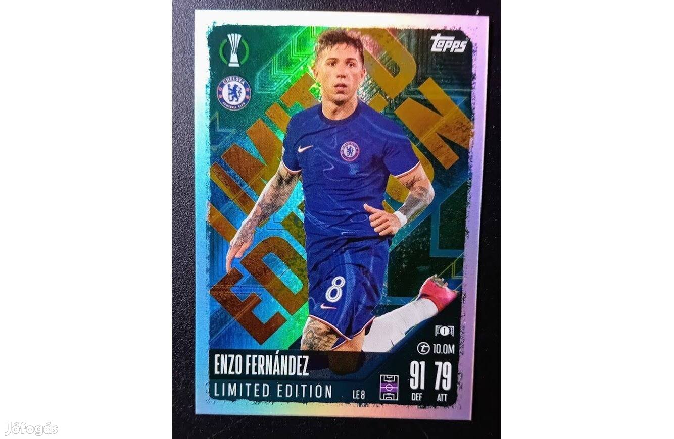 Új! Enzo Fernandez Chelsea Limited focis kártya Match Attax 2025